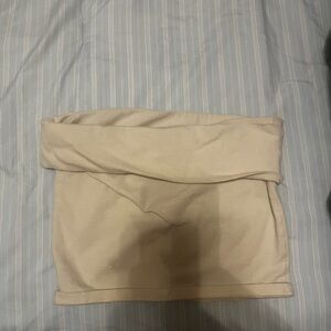 American Eagle Outfitters Cream Crop Top